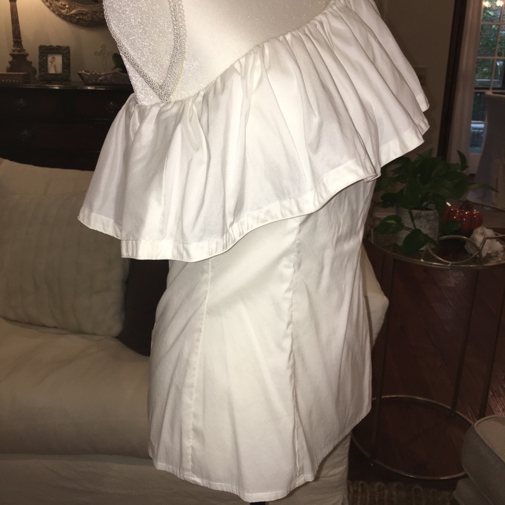 Trina Turk One Shoulder Ruffle Top - Picture 3 of 6